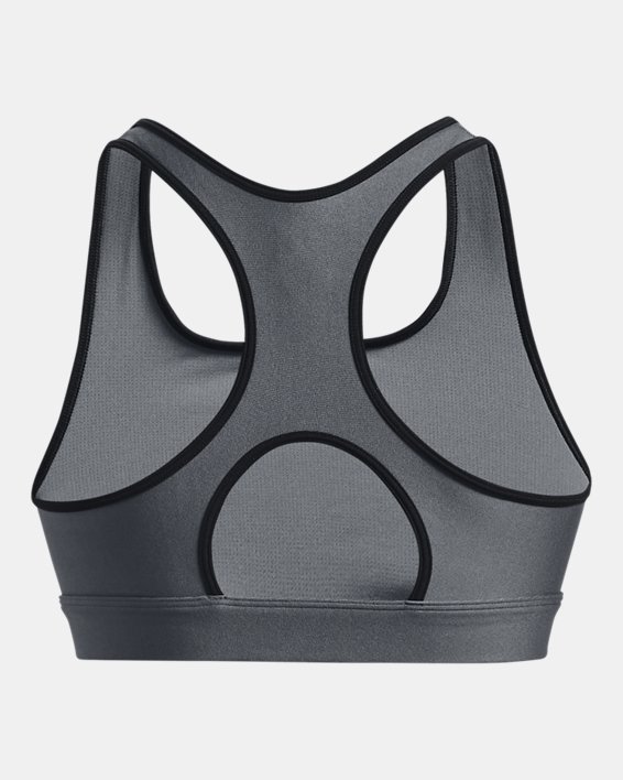 Women's HeatGear® Mid Padless Sports Bra in Gray image number 11